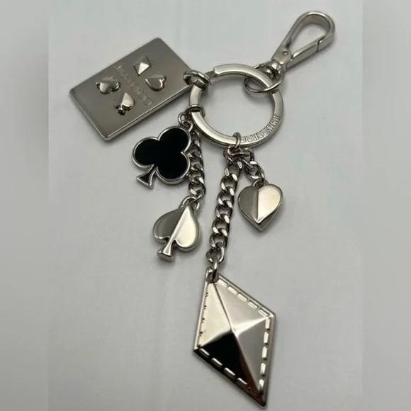 JIMMY CHOO Deck of Cards Bag Charm 6” - Picture 1 of 15